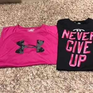 Boys youth L & XL UA Tee’s